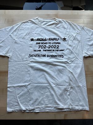 Travis Scott Road To Utopia Tee Cream Size Large 