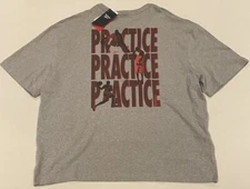 Reebok Allen Iverson The Answer Talking About Practice T-Shirt Mens 2XL AI Gray