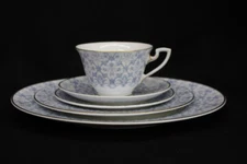 5 Pc. Royal Worcester Aragon China5 Pc  Place Setting; Plates, Cup Saucer; Mint