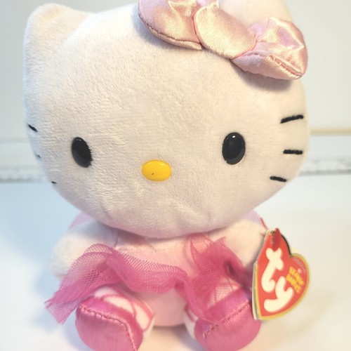 TY Hello Kitty Pink Plush Ballerina Ballet Tutu Dance Beanie Babies Doll Toy 6" - Picture 14 of 15