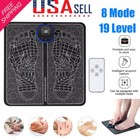 Ems Electric Foot Massager Pad 19 Level Muscle Stimulator Blood Circulation Mat