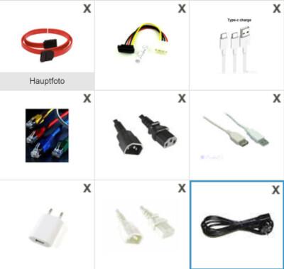 PC Kabel: SATA IDE, Stromadapter IDE, Netzwerkk. 10m o. USB-Ladek. für Akkus
