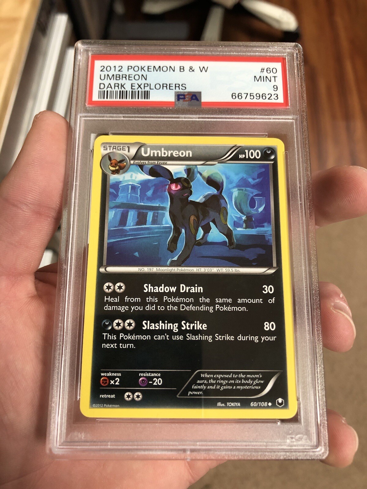 2012 Pokemon Black & White Umbreon Dark Explorers 60/108 PSA 9 MINT ��
