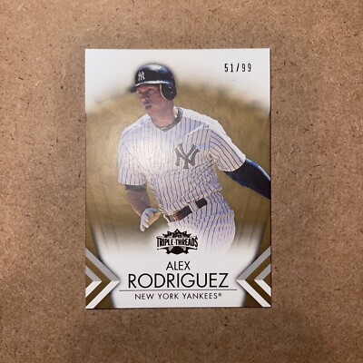2012 Topps Triple Threads Gold 51/99 Alex Rodriguez #17