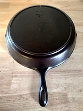 FULLY RESTORED VINTAGE Lodge 10 SK D 3 Notch CAST IRON SKILLET Heat Ring NICE!!!