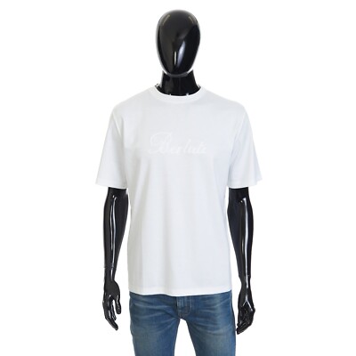 BERLUTI 640$ Oversized Logo Embroidery T-Shirt - White Cotton | eBay