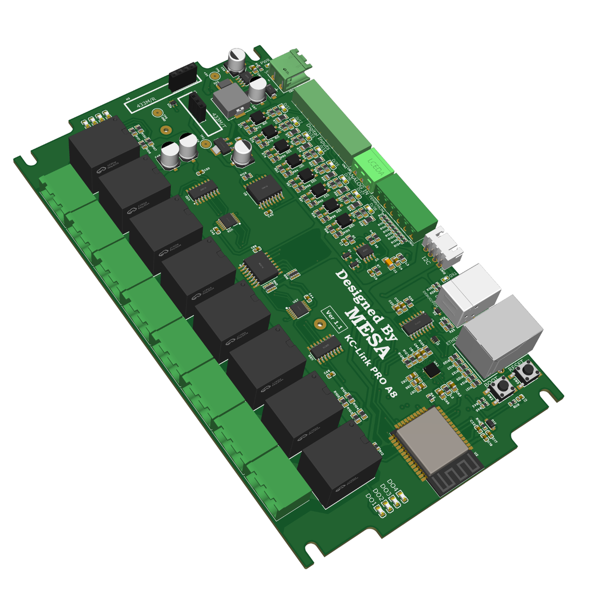 KC-Link 868-A8 ESP32 8CH Relay IoT Board GSM Ethernet MQTT Arduino