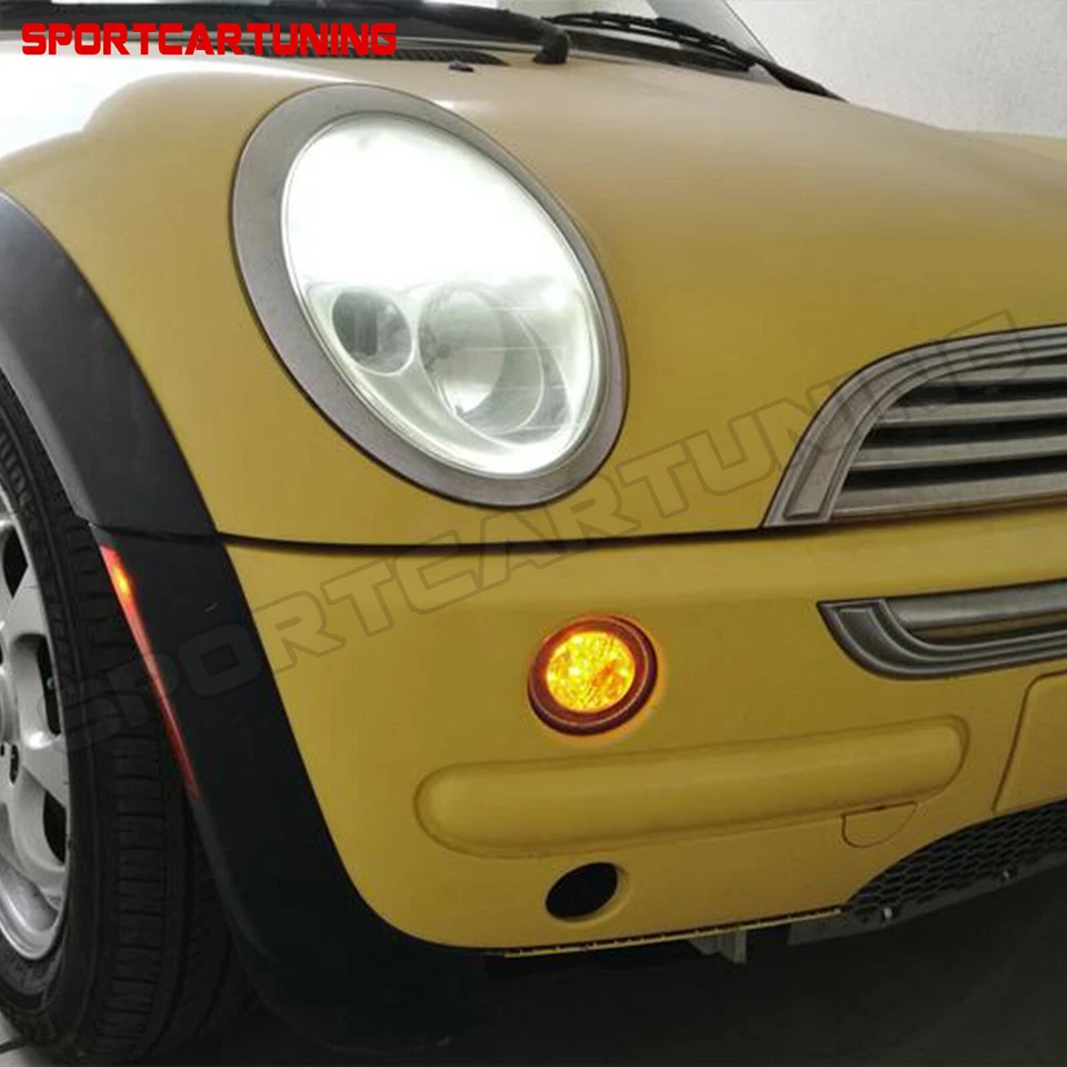 2x Amber/White LED Halo Turn Signal Light DRL Lamps For Mini Cooper R50 R52 R53 - Image 3 of 4