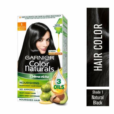 Garnier Naturals Crème Hair Color Shade 1 Natural Black,70ml+60g-