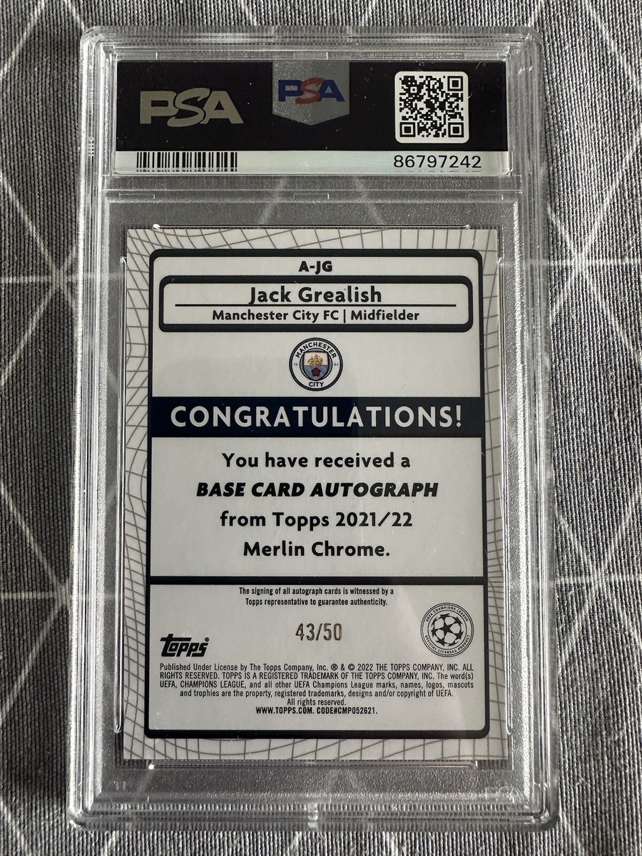Topps Chrome Merlin 21/22 Jack Grealish Auto Manchester City /50