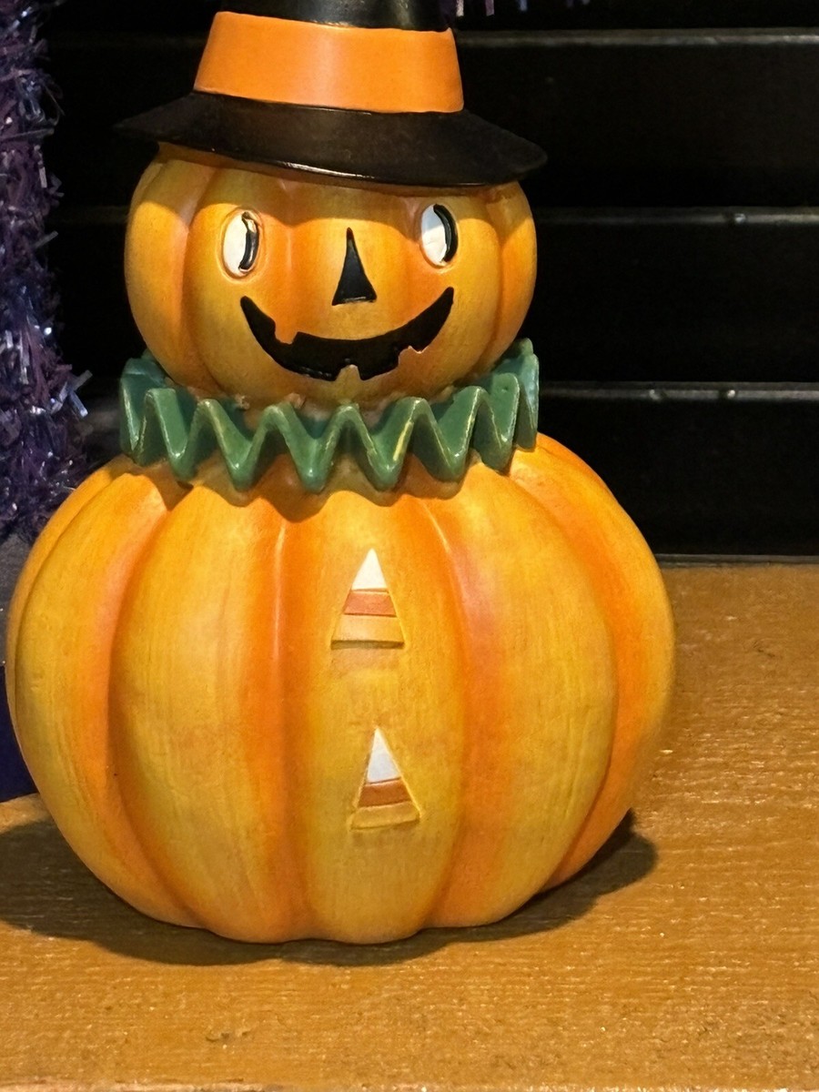 Vintage Retro style Fall Halloween Sunflower Happy Jack O Lantern