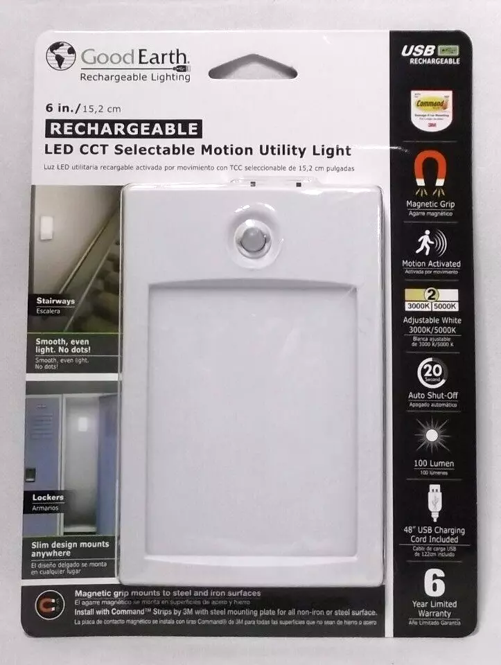 Good earth rechargeable lights deals