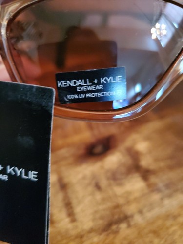 Kendall & Kylie -Emma -Cat Eye Sunglasses Tan Crystal Brown Authentic. - Picture 7 of 11