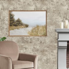 Distressed Stone Wallpaper Concrete Effect Cove Texture Neutral Cream Feature-UK