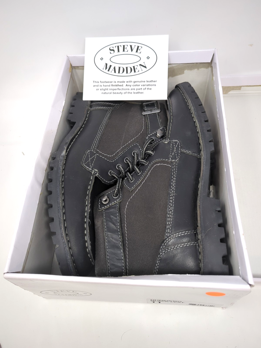 Steve Madden Welcome Boots Men 11 Ankle Leather Combat  display picture 2