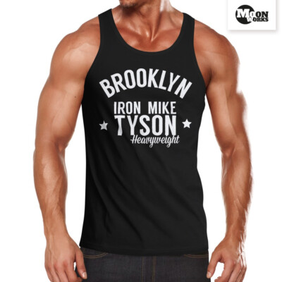 Herren Tanktop, Brooklyn New York Iron Mike Tyson Boxing Gym, Moonworks 