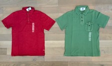 NWT Boys GAP Lot of 2 Red Slub Knit  Green Acid Pique Polo Shirts, LARGE 10 