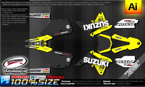 KIT DE GRÁFICOS MAXCROSS STD1 SUZUKI RM-Z 450 450 2008-2017 RMX-Z 450 2010-2020 - Imagen 3 de 3
