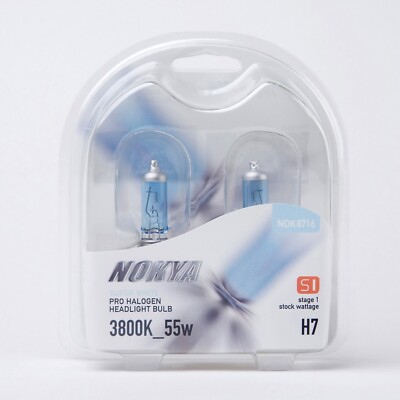 H7 Headlight Bulbs Nokya Super White 3800K 55W DOT/StreET LEGAL NOK8716