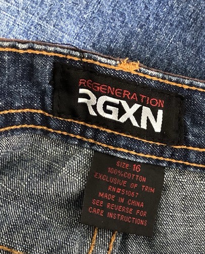 Regeneration RGXN carpenter Jeans 16 Boys Blue 28”W corduroy LowRise wide leg - Picture 3 of 5