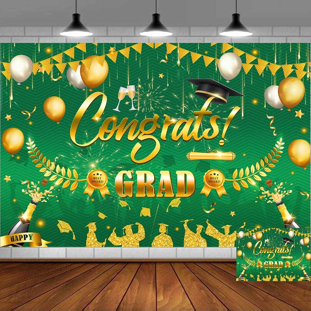 Graduation Backdrops Congrats Grad Party Background Departy 