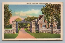 Entrance Lodge, Fort Ticonderoga, New York Postcard