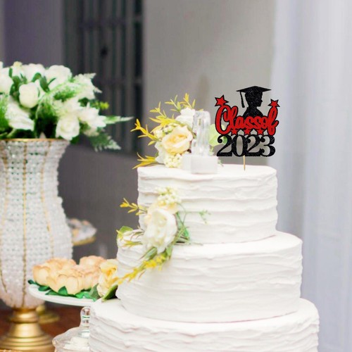 2023 Graduation Party Cake Decorations Congrats Grad Cake Toppers Cake Insertion - Picture 3 of 15