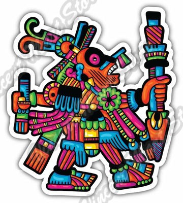 Maya Civilization Mayan Art Aztec Itza Car Bumper Vinyl Sticker Decal 4''X5''