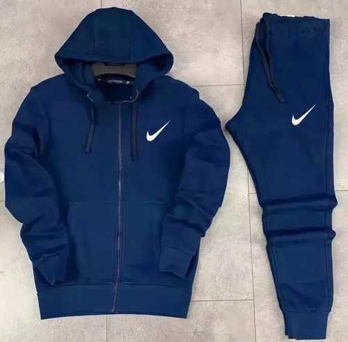 Men's Nike Hooded Front-Zip Cotton Fleece 2 Pieces Nike Tracksuit set - Picture 5 of 10