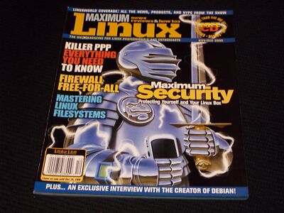2000 NOVEMBER MAXIMUM LINUX MAGAZINE - MAXIMUM SECURITY FRONT COVER - H 2628