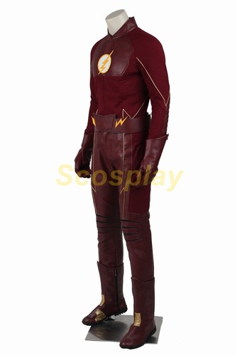Barry Allen The Flash Costume The Flash outfit Cosplay Suit - Picture 3 of 12