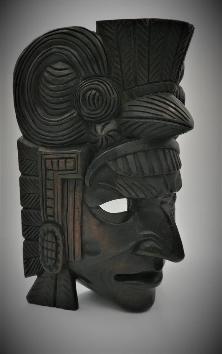 Maschera Maya in legno - Mayan wooden mask | eBay