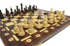 The Wholesale Chess Gdansk European Chess Set - Brown