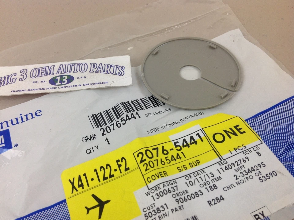 Chevrolet Malibu Impala Equinox GMC Terrain Gray Sun Visor Bolt COVER new OEM - Image 3 of 3