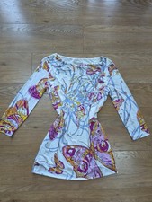 Emilio Pucci Butterfly Print Tunic Top Size 10 UK Vintage