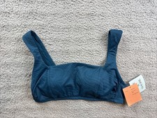 Shade  Shore Womens Size Medium 8/10 Jacquard Square Neck Bralette Bikini Top