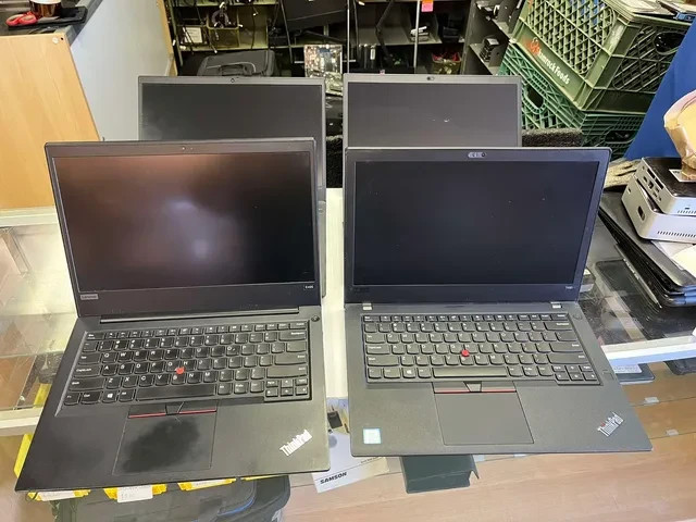 Lot of 4 Lenovo ThinkPad Laptops FOR PARTS OR REPAIR ONLY – T14 Gen 2 / E14 / T4