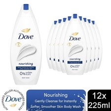 Image of Dove Hydrate Body Wash 0% Sulfate SLES for Softer & Smoother Skin 225ml, 12 Pack