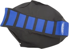 SDG 6-Rib Gripper Seat Cover Blue Top/Black Sides/Black Ribs fits Yamaha YZ450F
