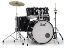Pearl 5PC Roadshow Drum Set - Jet Black - NO CYMBALS