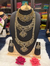 Victorian Polished AD Indian Bridal Necklace set N005