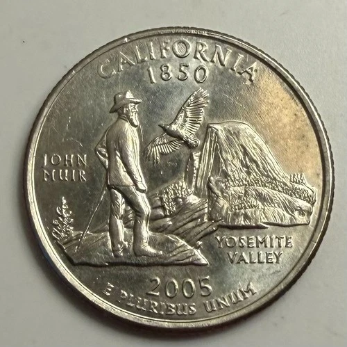 2005"D" California Quarter*High Grade* Struck Thru Error*PL Fields*AU+++
