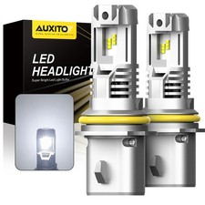 AUXITO 9007 HB5 LED Headlight High Bulb Low Beam 6500K White Fanless Bright 2/4x