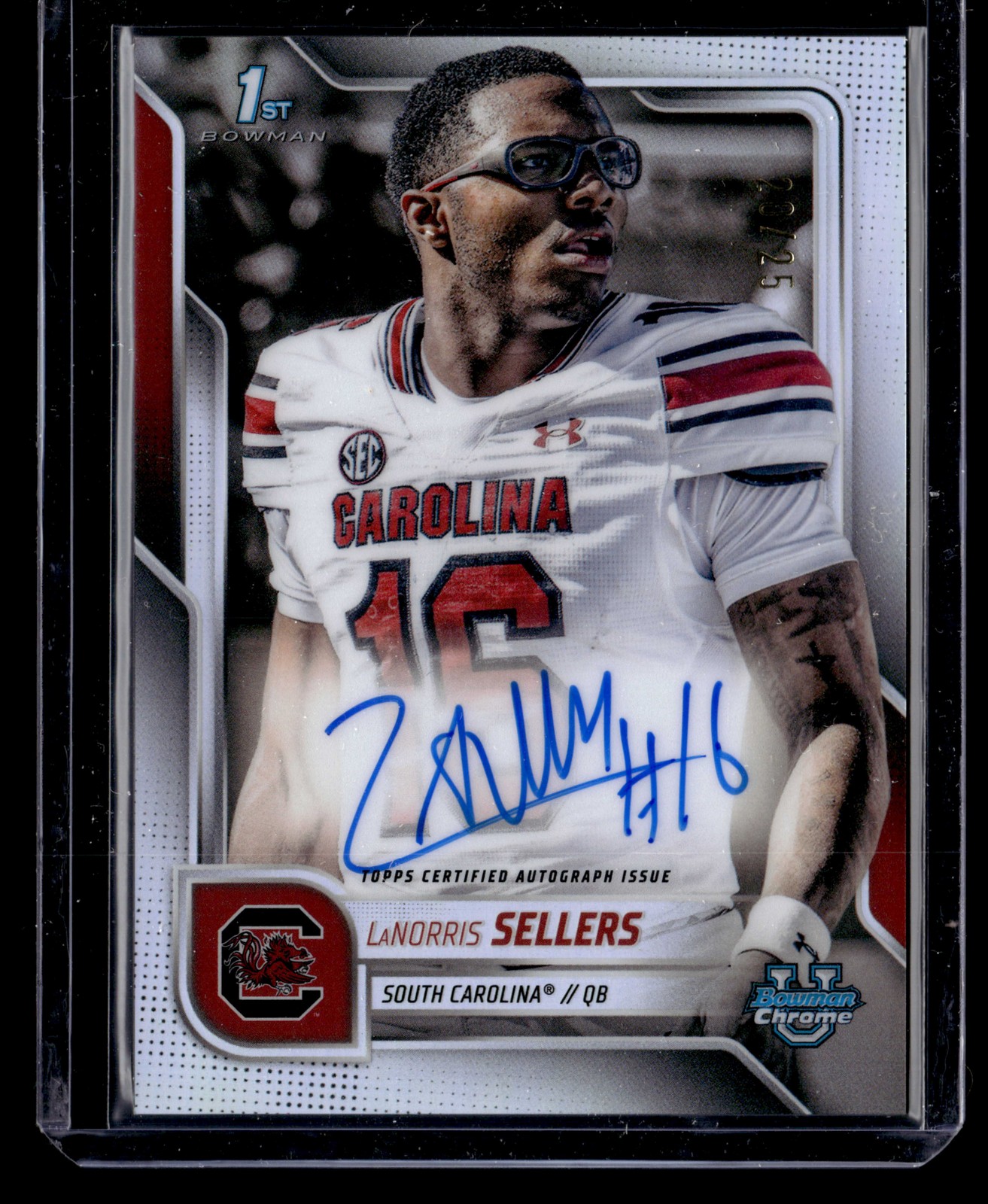 2025 Bowman University Chrome #SPA-LS LaNorris Sellers Image Variation Auto #/25