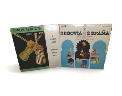 2 Records - Andres Segovia Espana,  Carlos Montoya Gypsy Airs Spanish Guitar