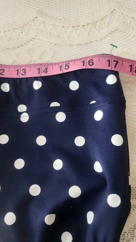 Land End 2 -Piece Swimsuit Blue White Polka Separates Sz 16W Tankini - Picture 11 of 11