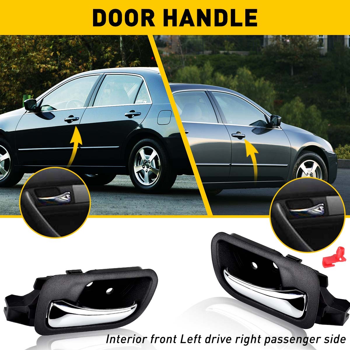 Inner Door Pull Handle Front Left Right Car Accessories For 03-07 Honda Accord H