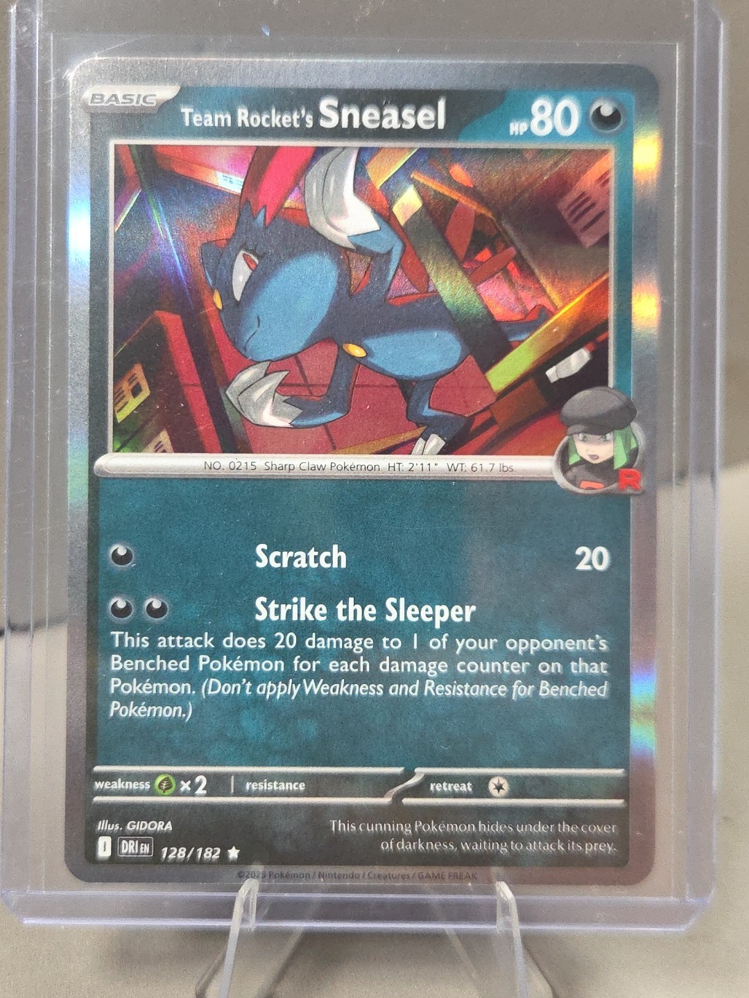 Pokemon | SV10: Destined Rivals | Team Rocket's Sneasel | 128/182 | Reverse Holo