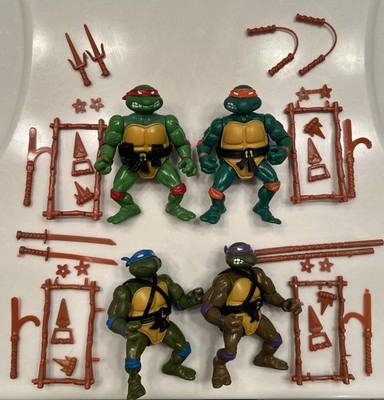 1988 TMNT Ninja Turtles Set - Soft Heads/ Lot Of 4 Ex Condition 100% Complete