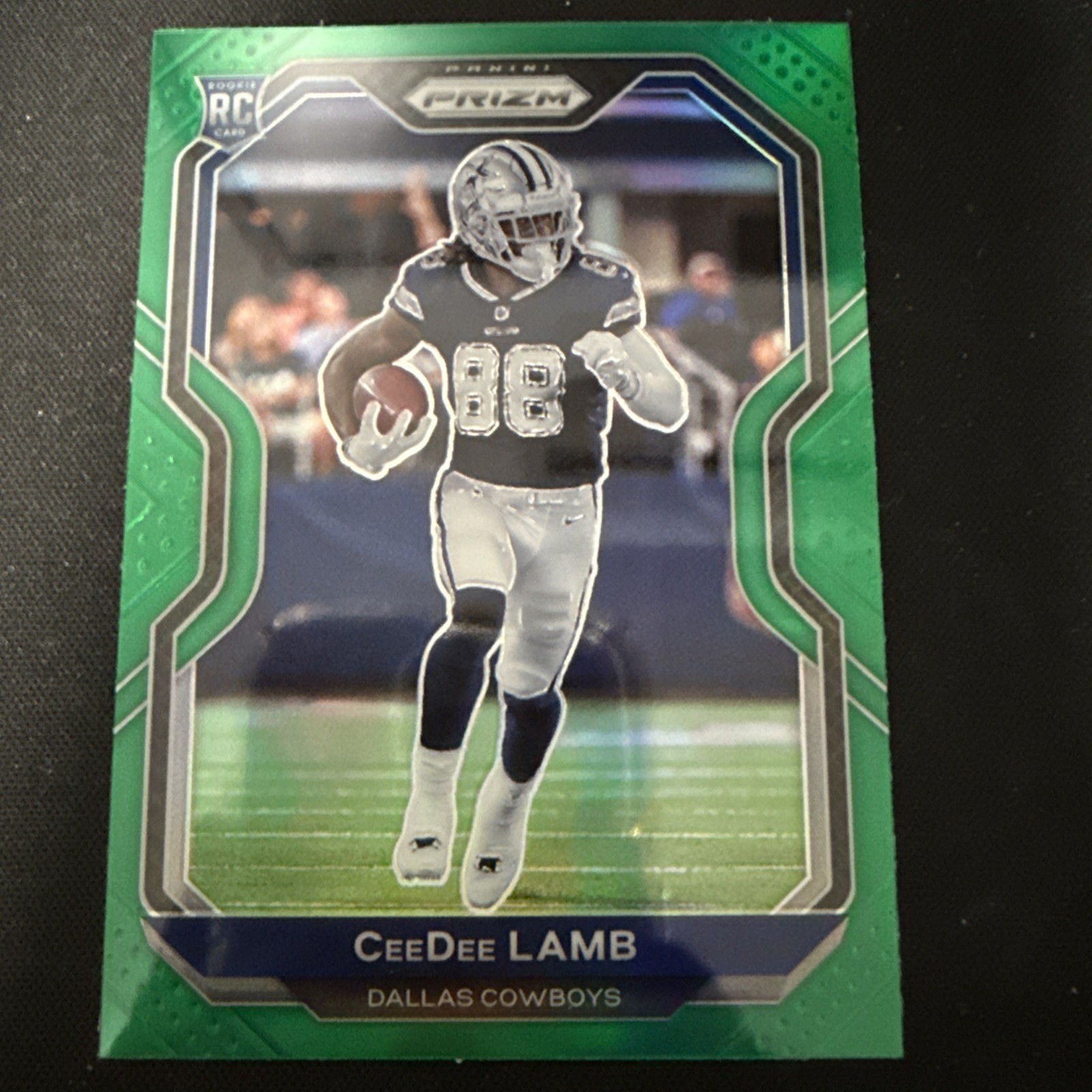 2020 Panini Prizm Ceedee Lamb Rookie Green Prizm RC #334 Cowboys